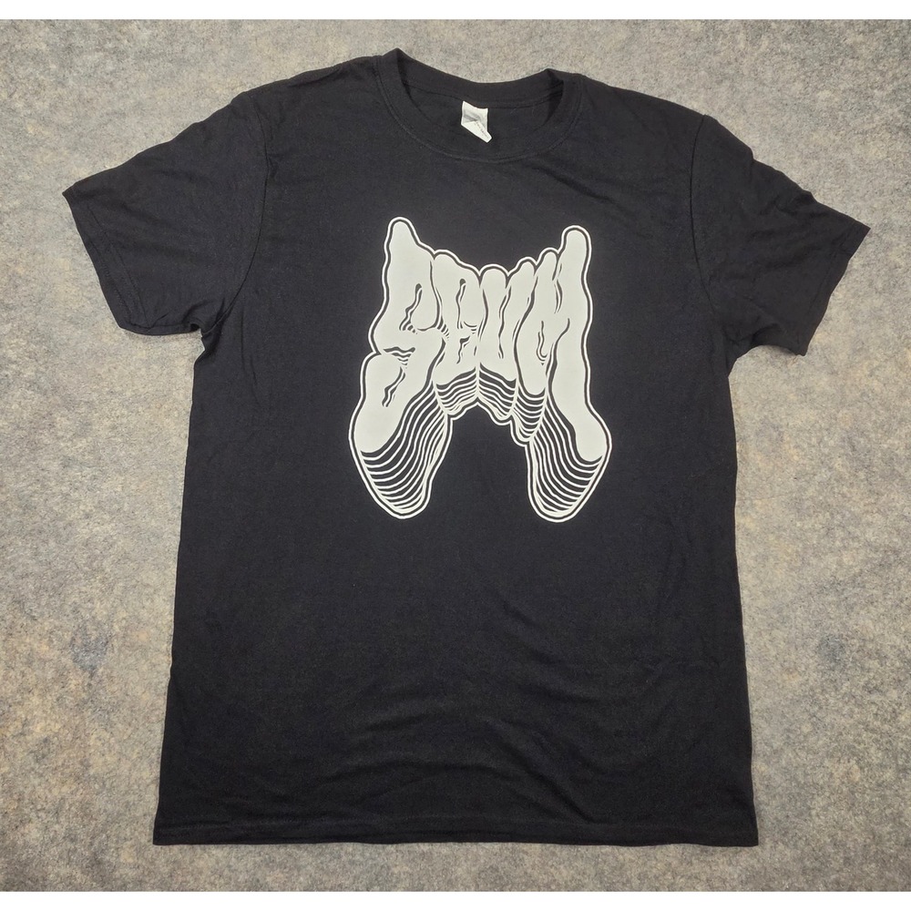 Scum Graphic T-Shirt Black Mens Large Short Sleeve Crew Neck